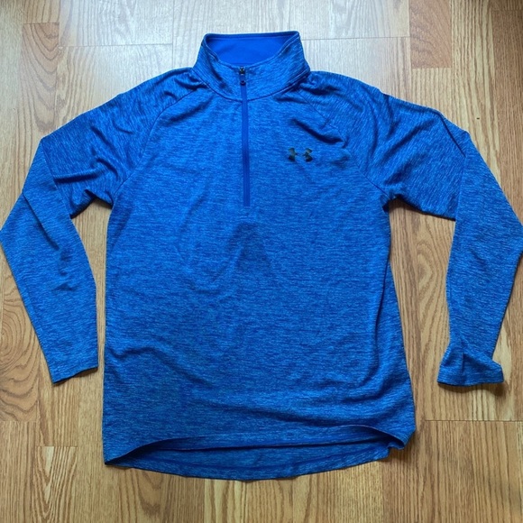Mens Long Sleeve Quarter Zip Under Armour Top size small blue - Picture 2 of 4